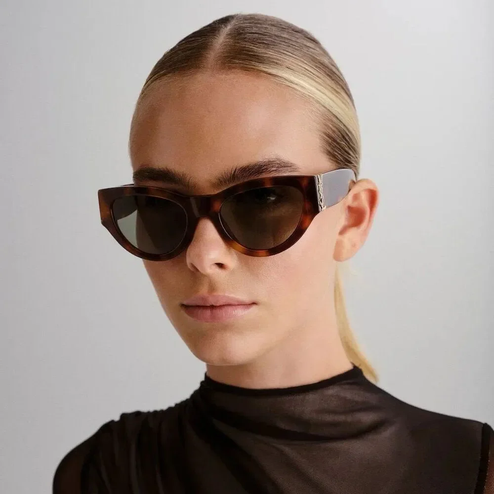 Saint Laurent Men Sunglasses Havana Green Cat Eye SLM94 008 BRAND NEW